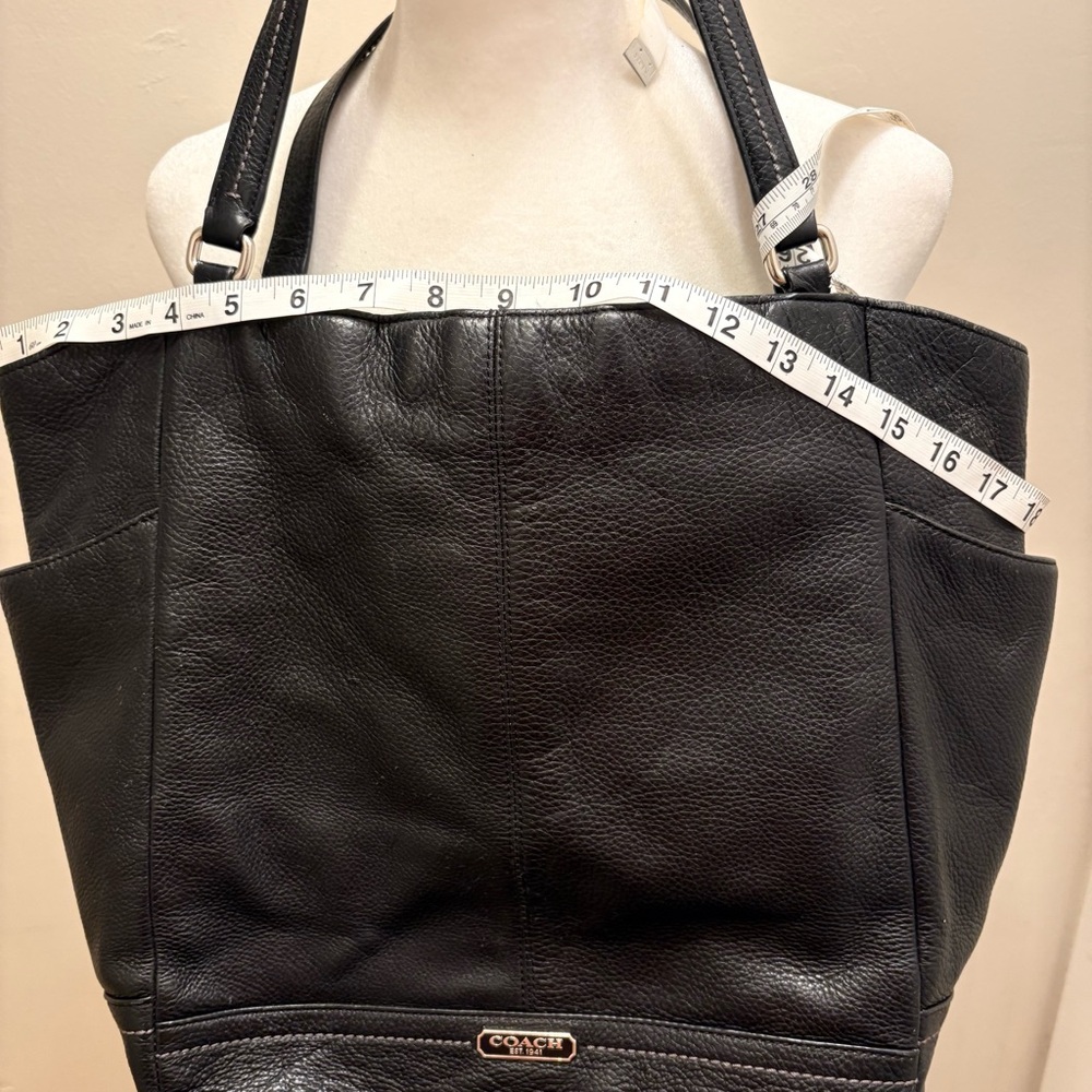 Coach Black Leather Tote Bag - Picture 14 of 16